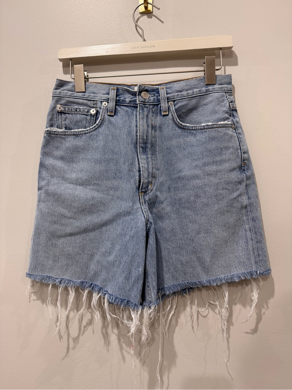 Agolde Lennox Culotte Sz 27 Denim Cotton Shorts 6 in inseam